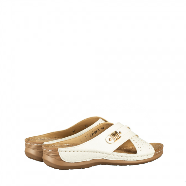 Senary női fehér színű lapos műbőr cipő, 4 - Kalapod.hu